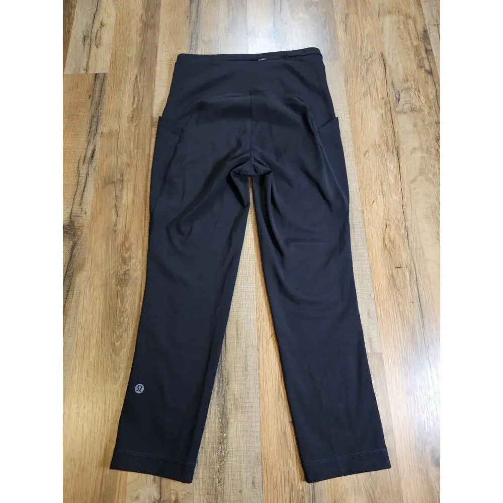 Lululemon Fast Free Cropped Leggings Black Women's Size 4‎